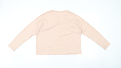 Zara Trafaluc Women Beige S Pullover Sweatshirt Graphic Print