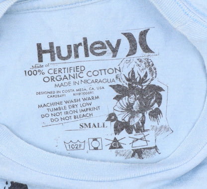 Mens UK Size S Hurley Blue  T-Shirt