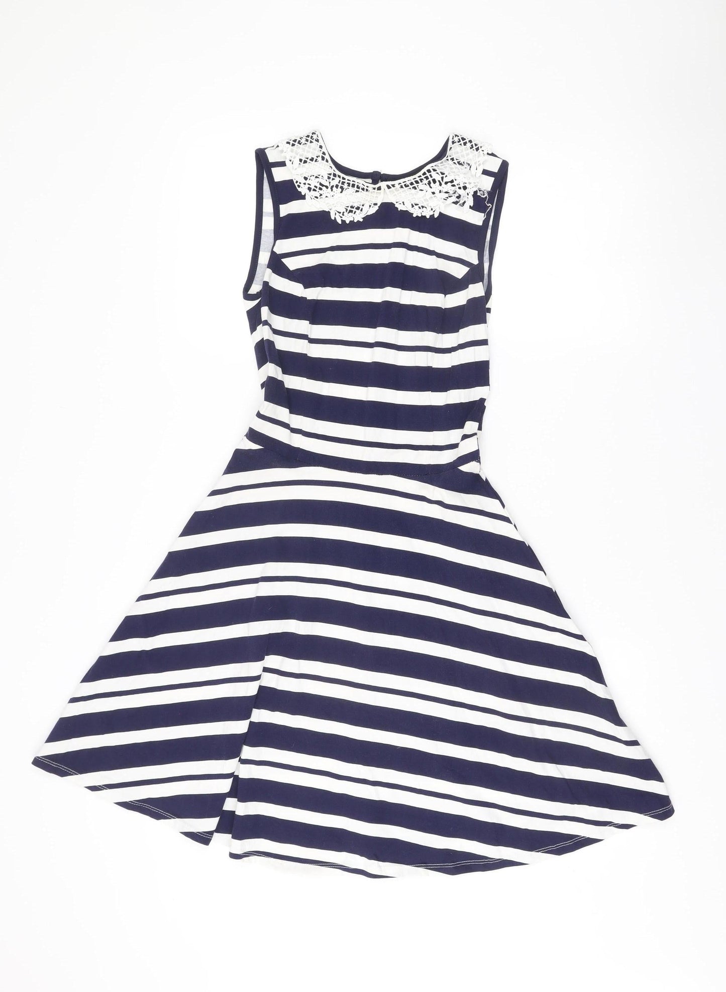 Dorothy Perkins Women’s Blue White Striped A-Line Dress Size 6