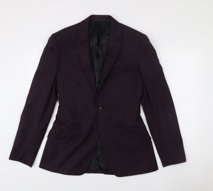 Mens UK Size 40 Reiss Regular Purple Suit Jacket