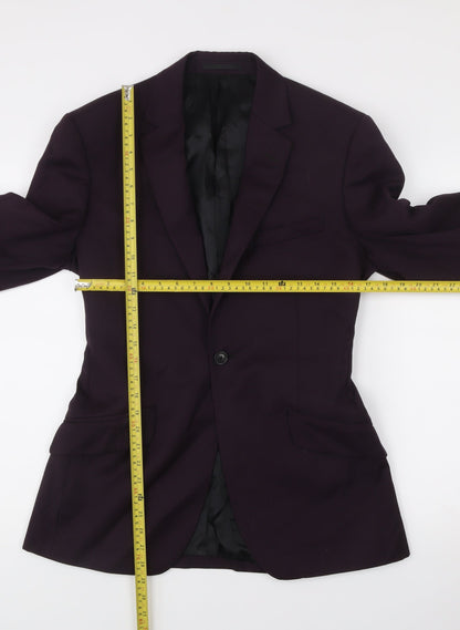 Mens UK Size 40 Reiss Regular Purple Suit Jacket