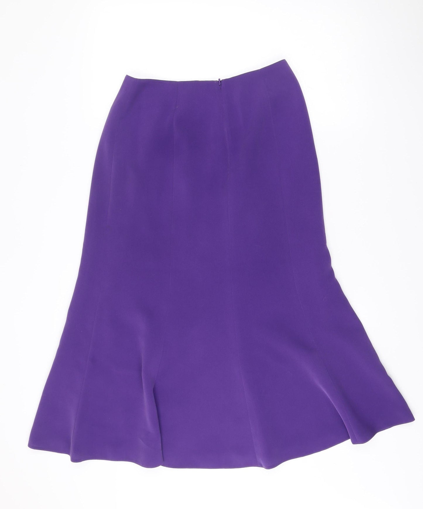 Jacques Vert Womens Purple Midi Flare Skirt Size 10 Formal