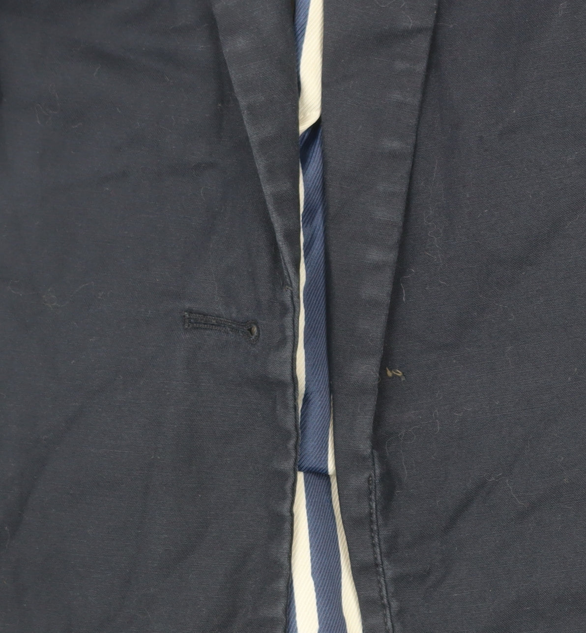 Zara Basic Women’s Blue Cotton Blend Slim Fit Blazer Jacket S