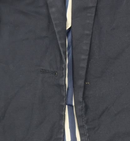 Zara Basic Women’s Blue Cotton Blend Slim Fit Blazer Jacket S