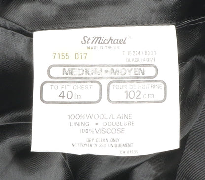 Mens UK Size 40 Marks and Spencer Regular Black Suit Jacket