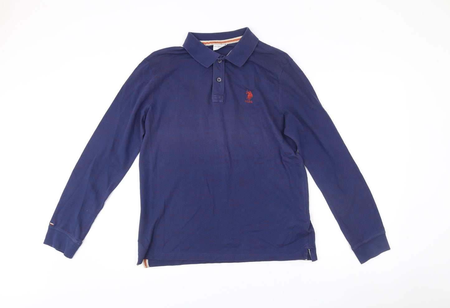U.S. Polo Assn. Men's Blue Long Sleeve Polo Shirt Size M
