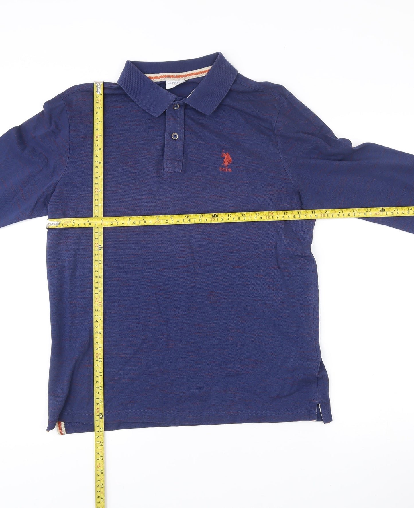 U.S. Polo Assn. Men's Blue Long Sleeve Polo Shirt Size M