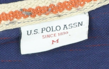 U.S. Polo Assn. Men's Blue Long Sleeve Polo Shirt Size M