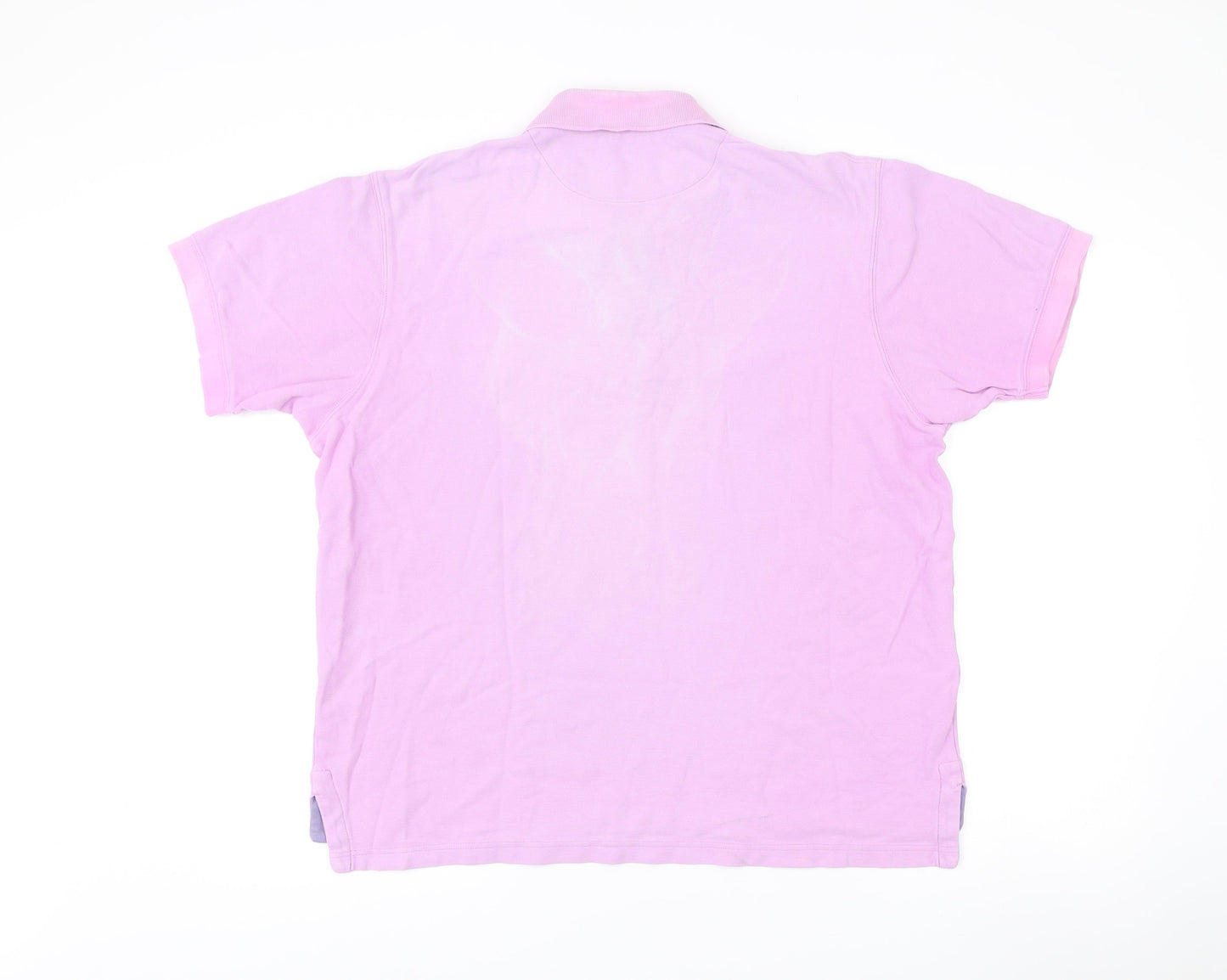 Tyrwhitt Men’s Pink Cotton Polo Shirt L Short Sleeve Classic Fit