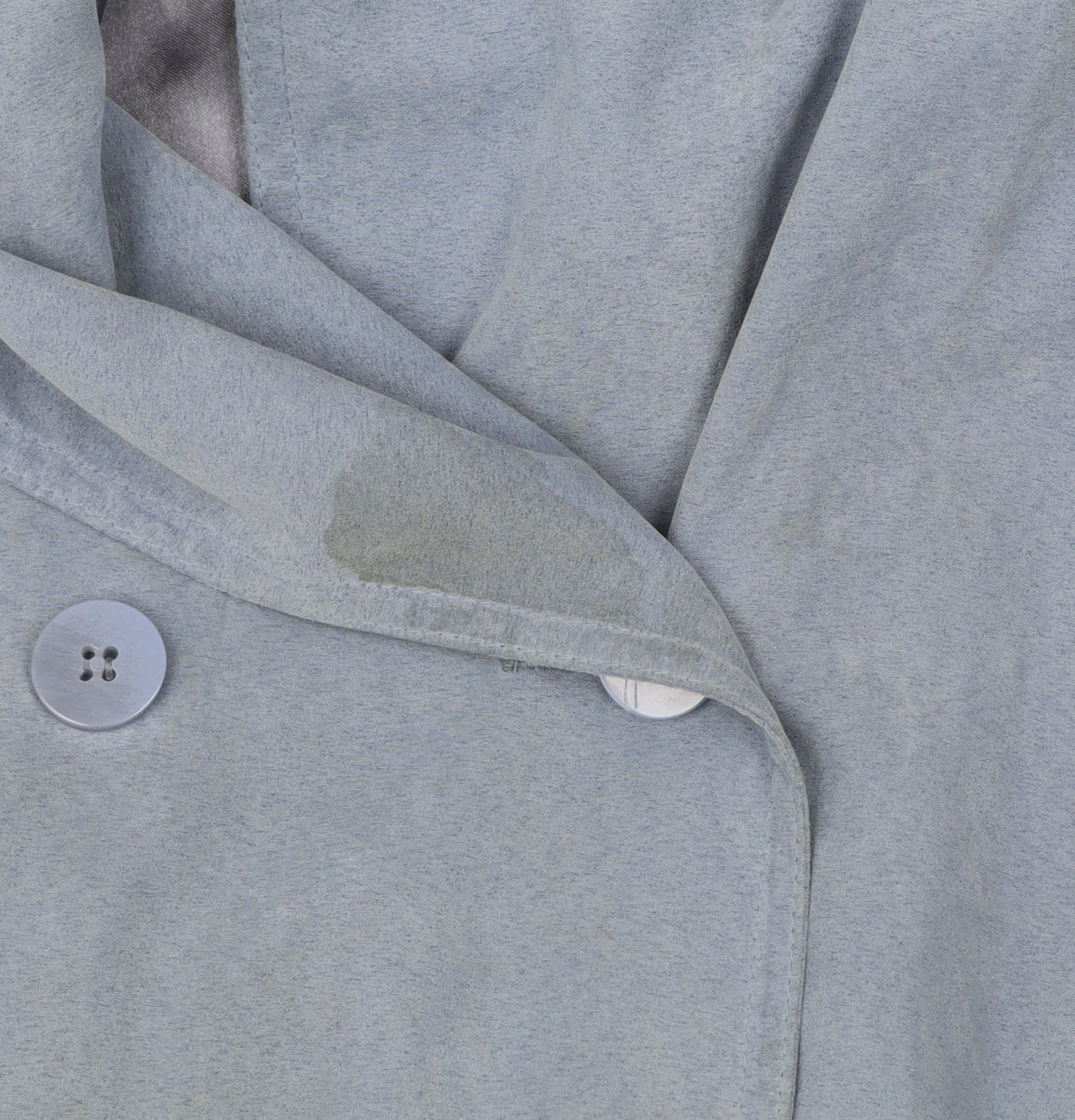 Cloud Nine Womens Blue Small Trench Coat Belted Buttoned Long Polyester