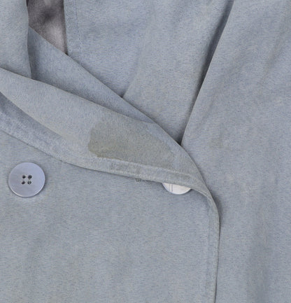 Cloud Nine Womens Blue Small Trench Coat Belted Buttoned Long Polyester
