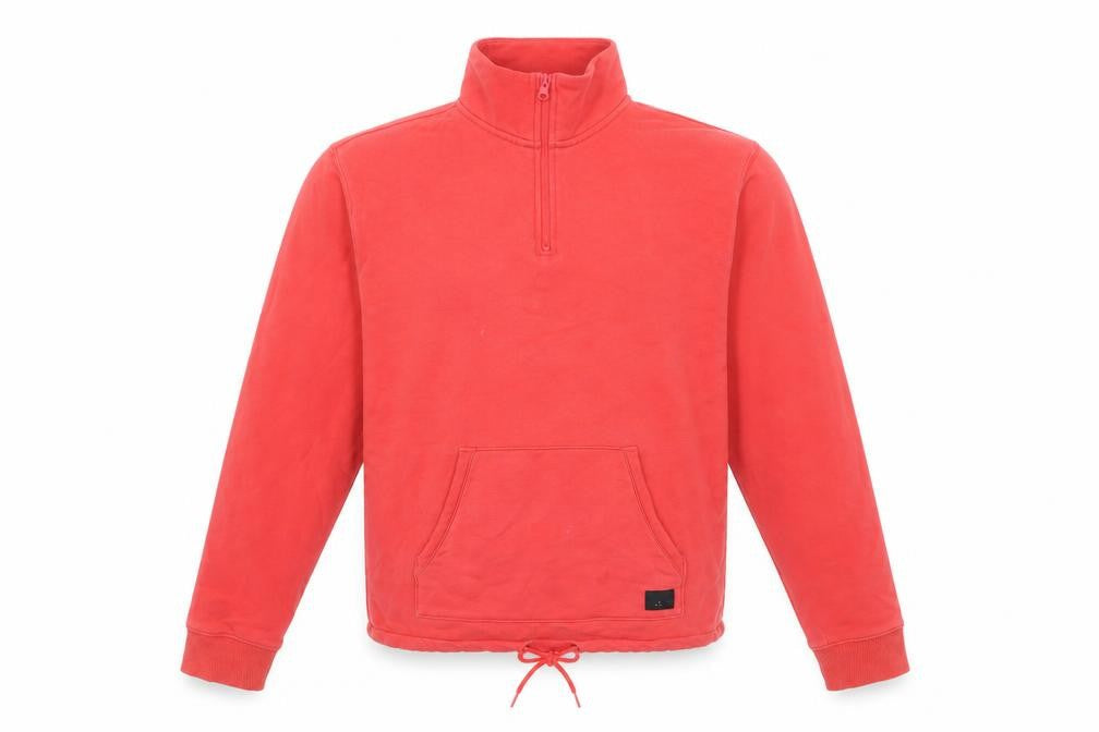 Mens UK Size S VANS Red 1/4 Zip Sweatshirt