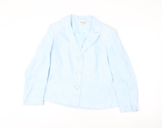 Womens UK Size 10 Kaliko Blue Basic Jacket