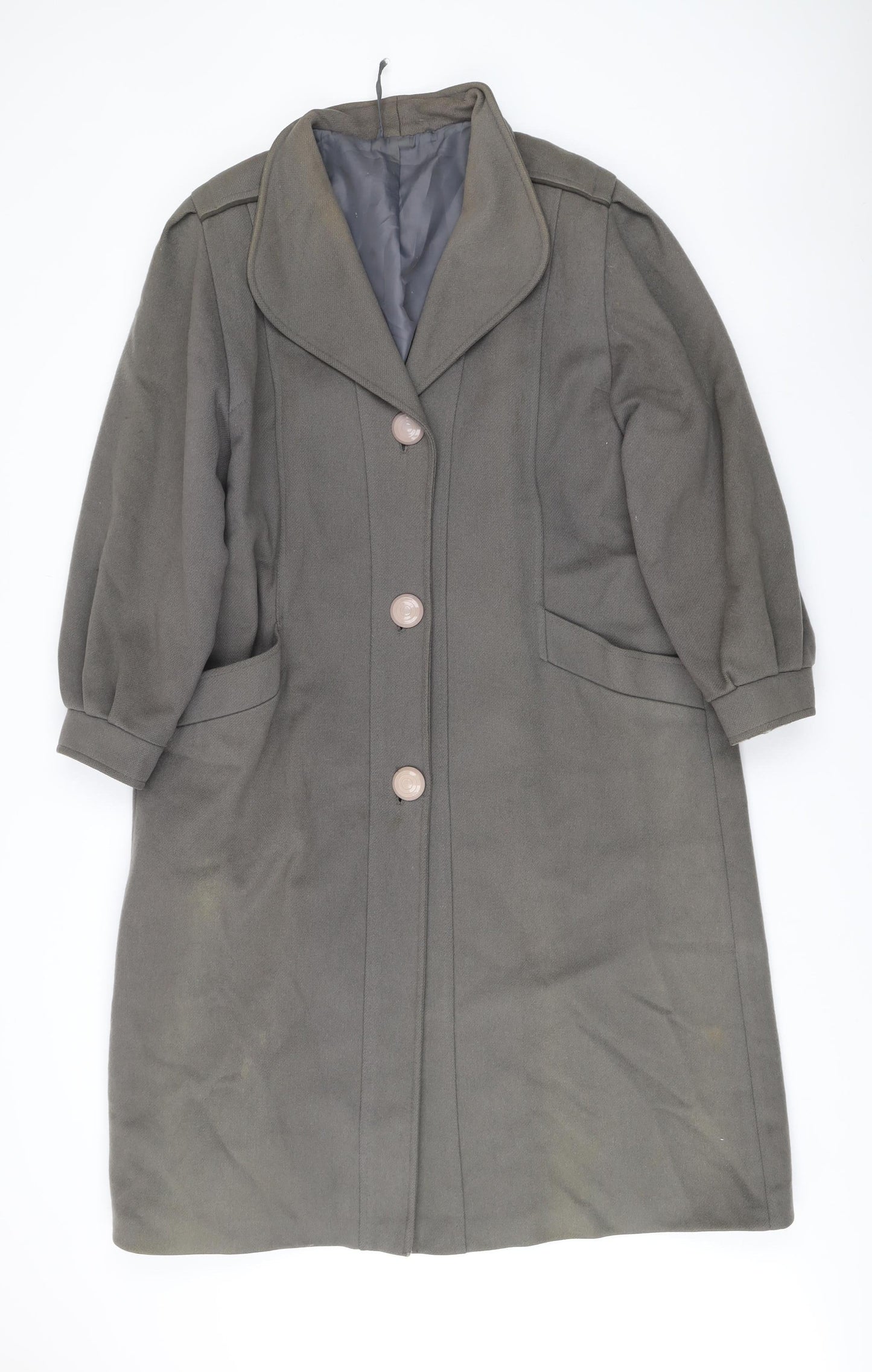 Mens UK Size 40 Marks and Spencer Grey Overcoat