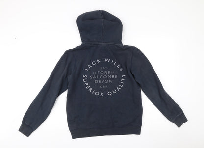 Womens UK Size 10 Jack Wills Blue Pullover Hoodie