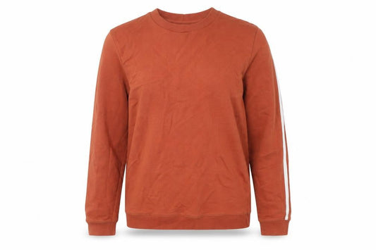 Front view of ASOS Women’s Rust Orange Crew Neck Sweatshirt UK 10 Cotton Blend