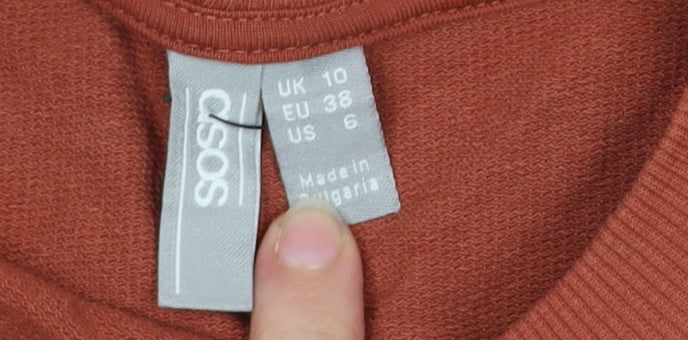 Womens UK Size 10 ASOS Brown Pullover Sweatshirt