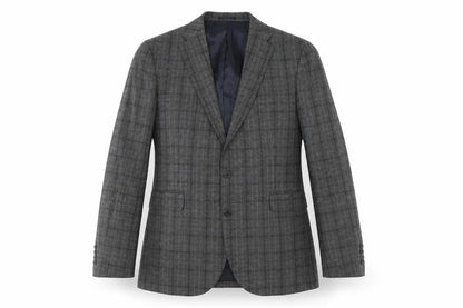 John Lewis Men's Grey Checked Wool Blazer 46L Regular Fit Jacket