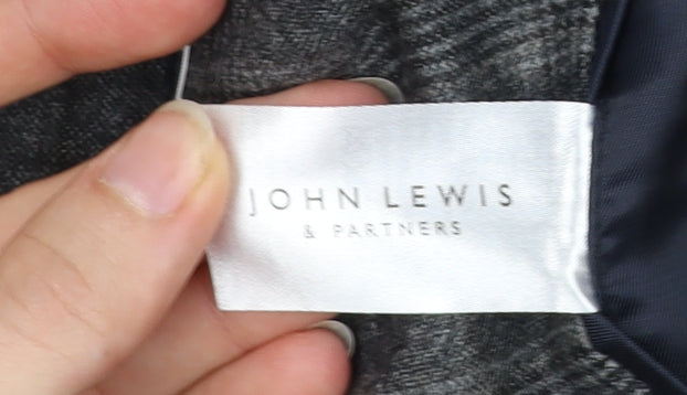 John Lewis Men's Grey Checked Wool Blazer 46L Regular Fit Jacket