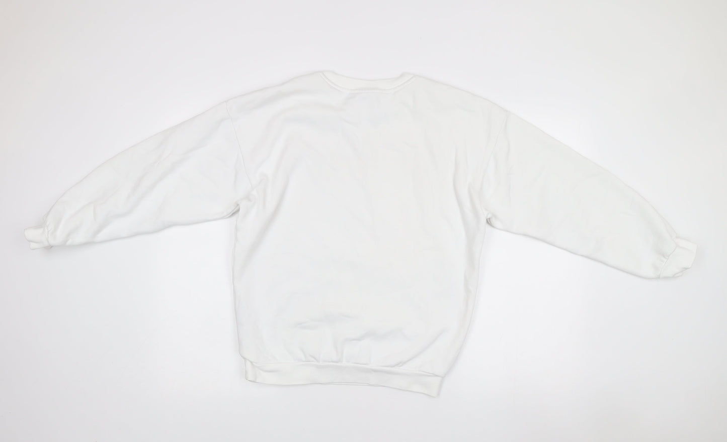 Adidas Womens White XS Pullover Logo Sweatshirt Long Sleeve