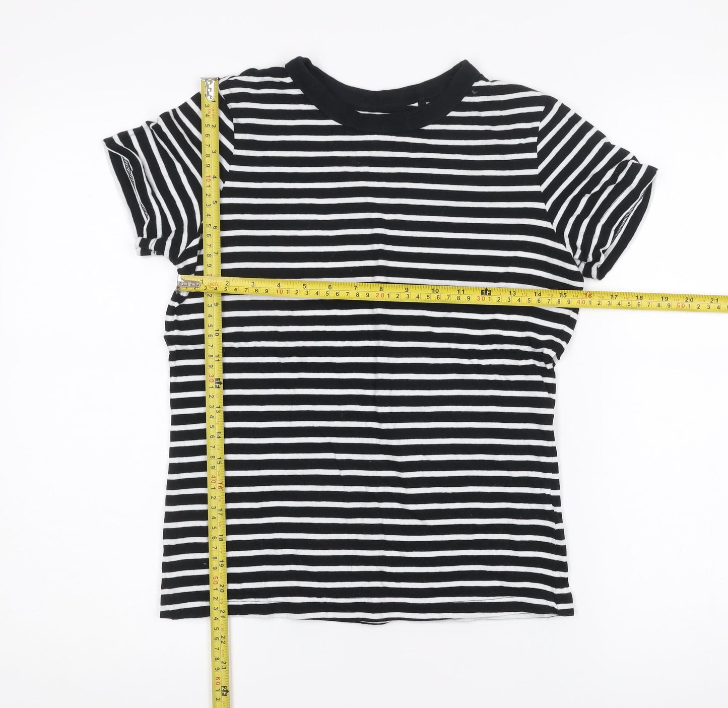 Womens UK Size XS NEXT Black Basic T-Shirt