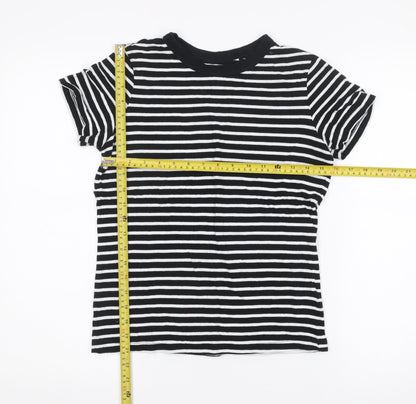 Womens UK Size XS NEXT Black Basic T-Shirt