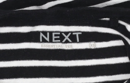 Womens UK Size XS NEXT Black Basic T-Shirt