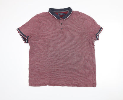 Maine New England Men's Red Cotton XL Classic Polo Shirt