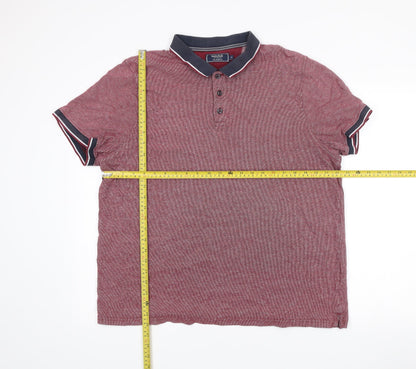 Maine New England Men's Red Cotton XL Classic Polo Shirt