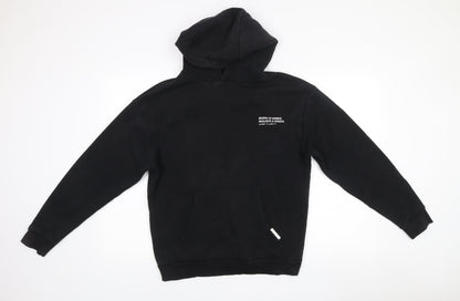 Mens UK Size XS Nimes Black Pullover Hoodie