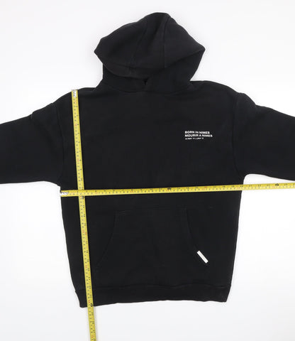 Mens UK Size XS Nimes Black Pullover Hoodie