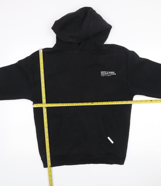 Mens UK Size XS Nimes Black Pullover Hoodie