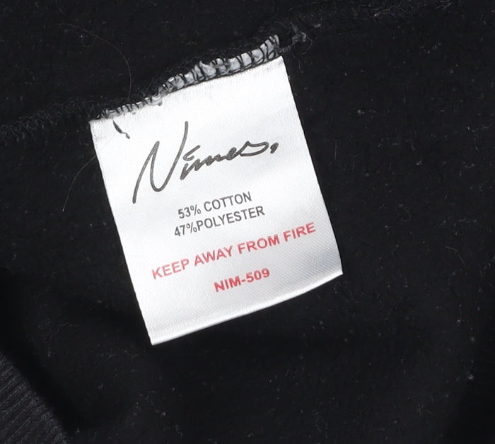 Mens UK Size XS Nimes Black Pullover Hoodie