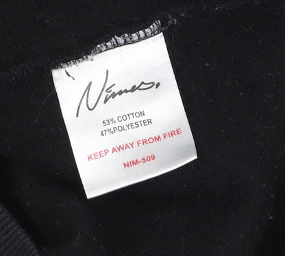 Mens UK Size XS Nimes Black Pullover Hoodie