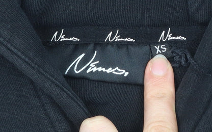 Mens UK Size XS Nimes Black Pullover Hoodie