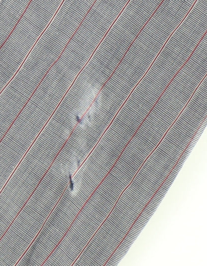 Unworth Black Men’s Grey Striped Cotton Formal Dress Shirt 16” Collar