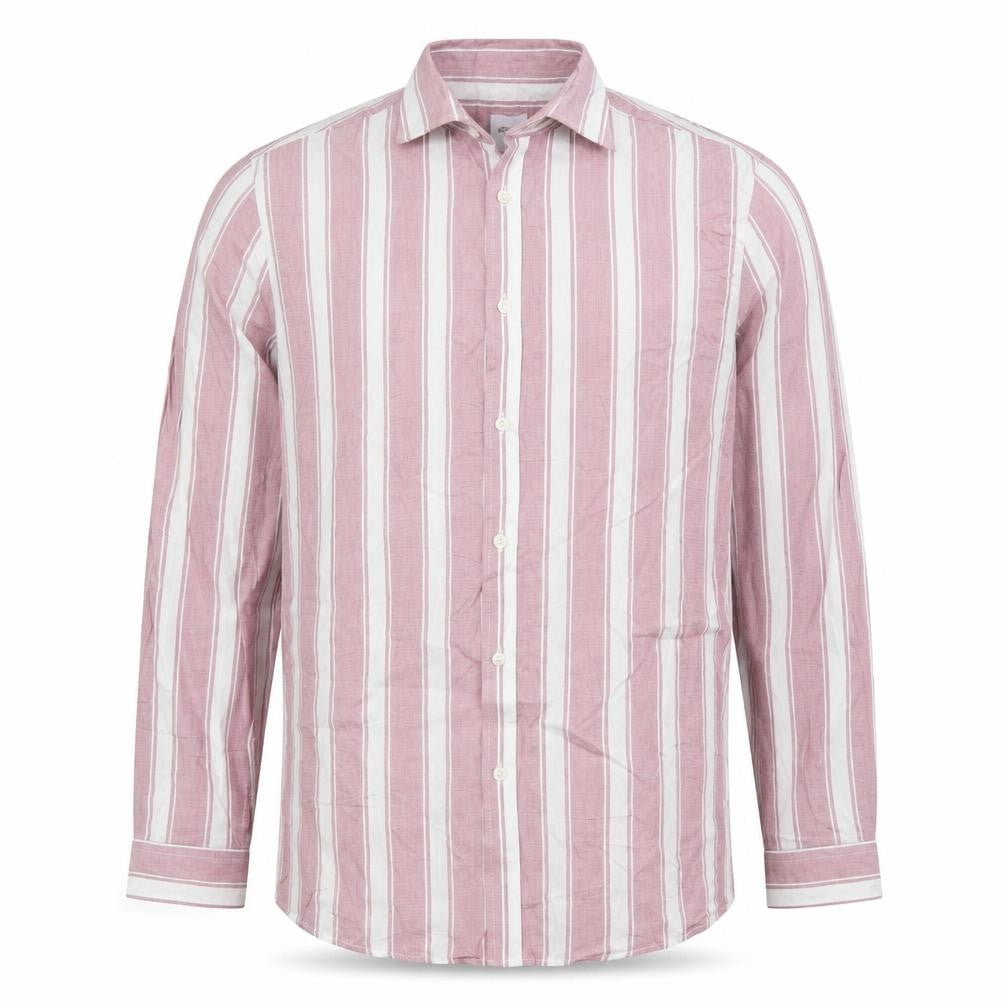 Mens UK Collar Size L Burton Menswear Smart Red  Dress Shirt