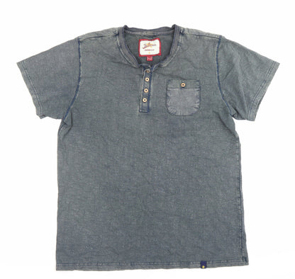 Joe Browns Men’s Blue Henley Short Sleeve Cotton T-Shirt M