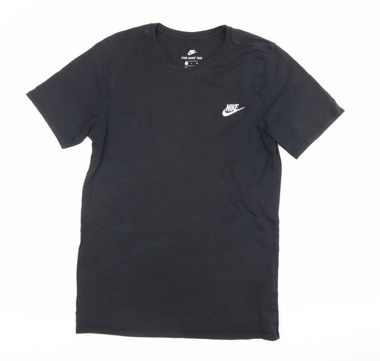 Nike Men's Black Small Athletic Fit Logo T-Shirt