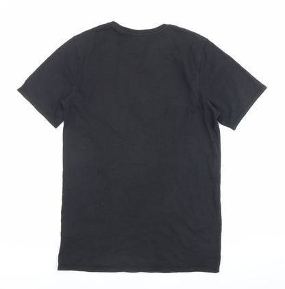 Nike Men's Black Small Athletic Fit Logo T-Shirt