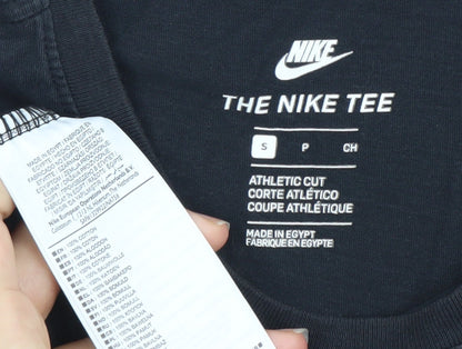 Nike Men's Black Small Athletic Fit Logo T-Shirt
