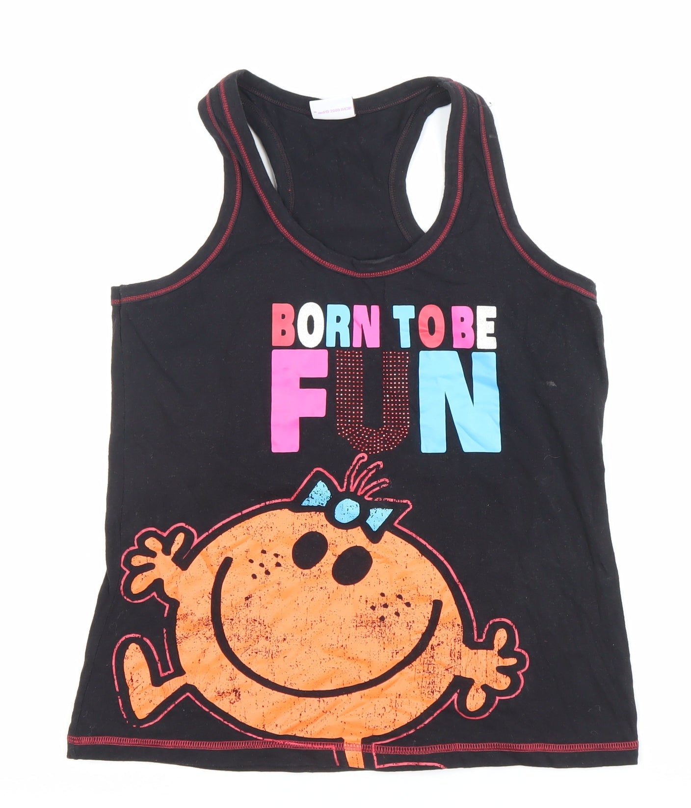 George Women’s Black Mr Men Tank Top Size 14 Casual Racerback