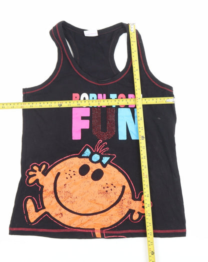 George Women’s Black Mr Men Tank Top Size 14 Casual Racerback