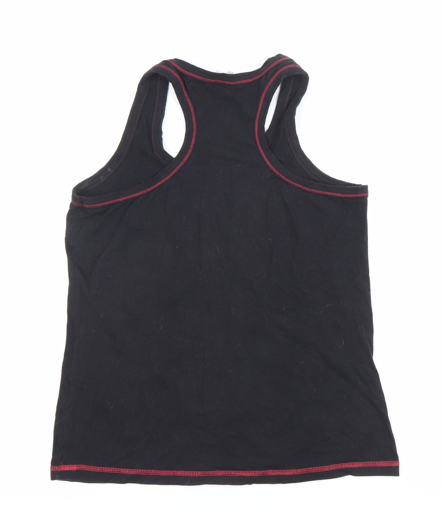 George Women’s Black Mr Men Tank Top Size 14 Casual Racerback