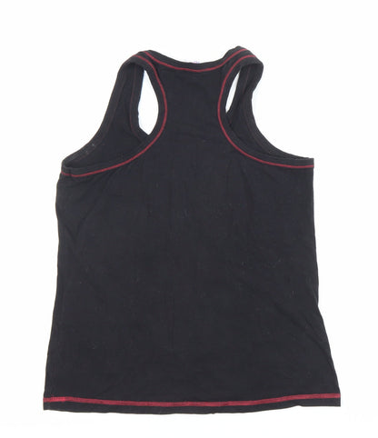 George Women’s Black Mr Men Tank Top Size 14 Casual Racerback