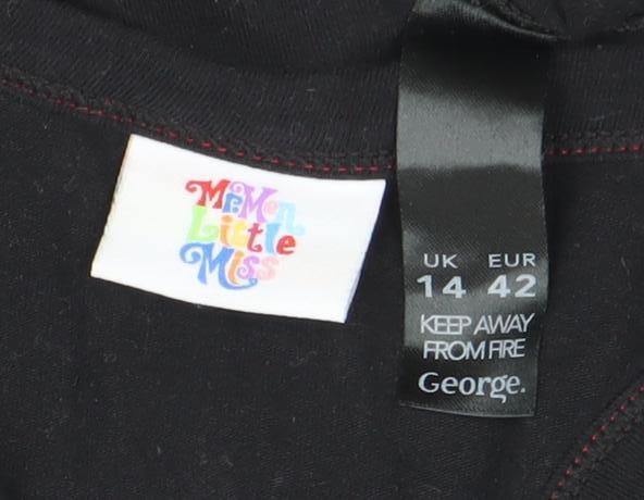 George Women’s Black Mr Men Tank Top Size 14 Casual Racerback