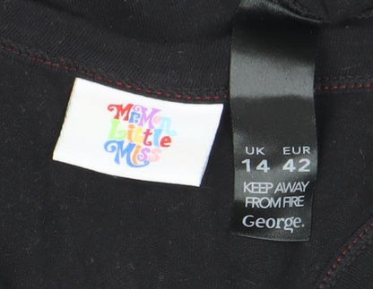 George Women’s Black Mr Men Tank Top Size 14 Casual Racerback