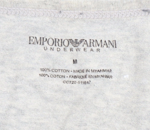 Mens UK Size M Emporio Armani Grey  T-Shirt