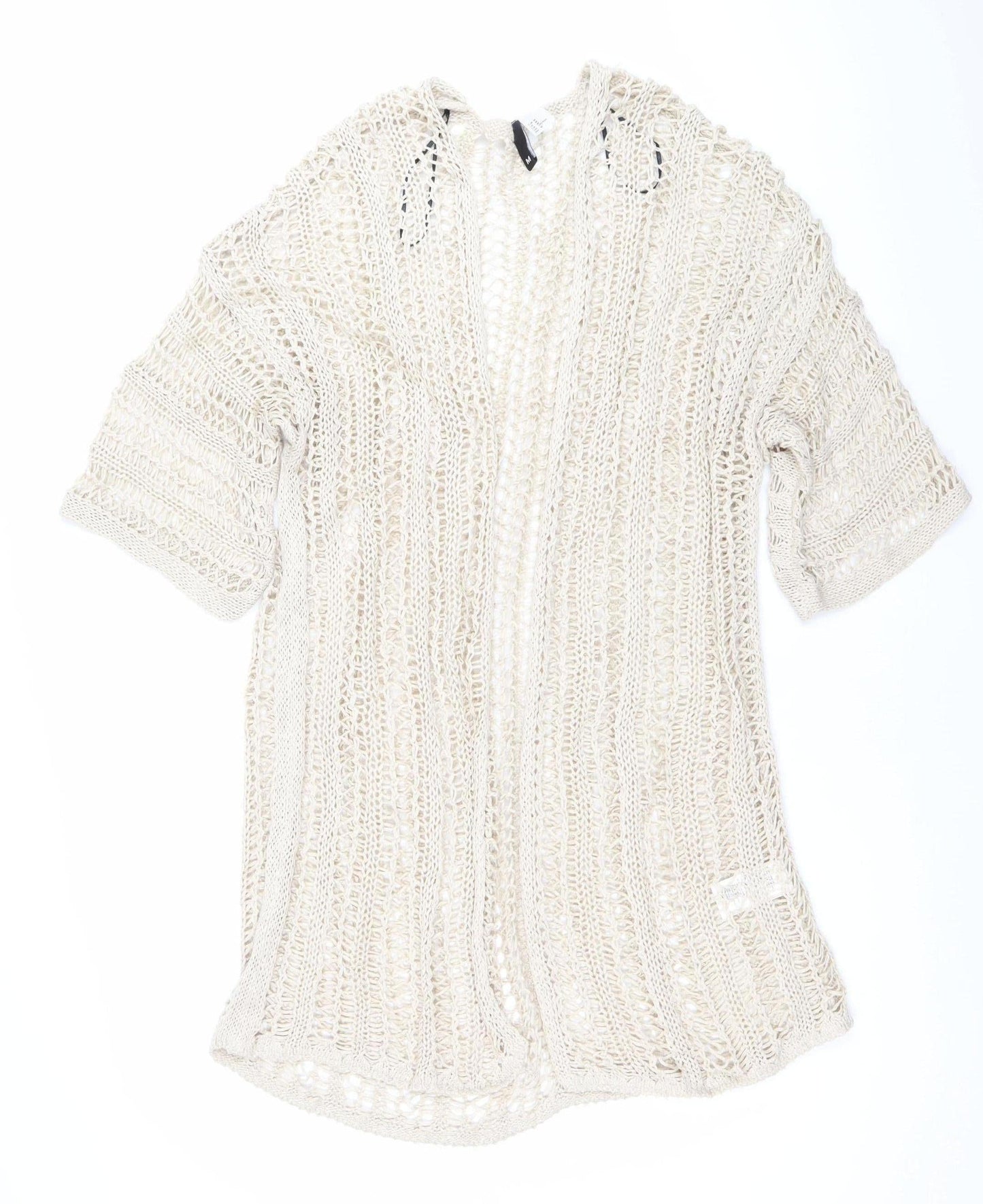 Womens UK Size M H&M Beige Cardigan Jumper