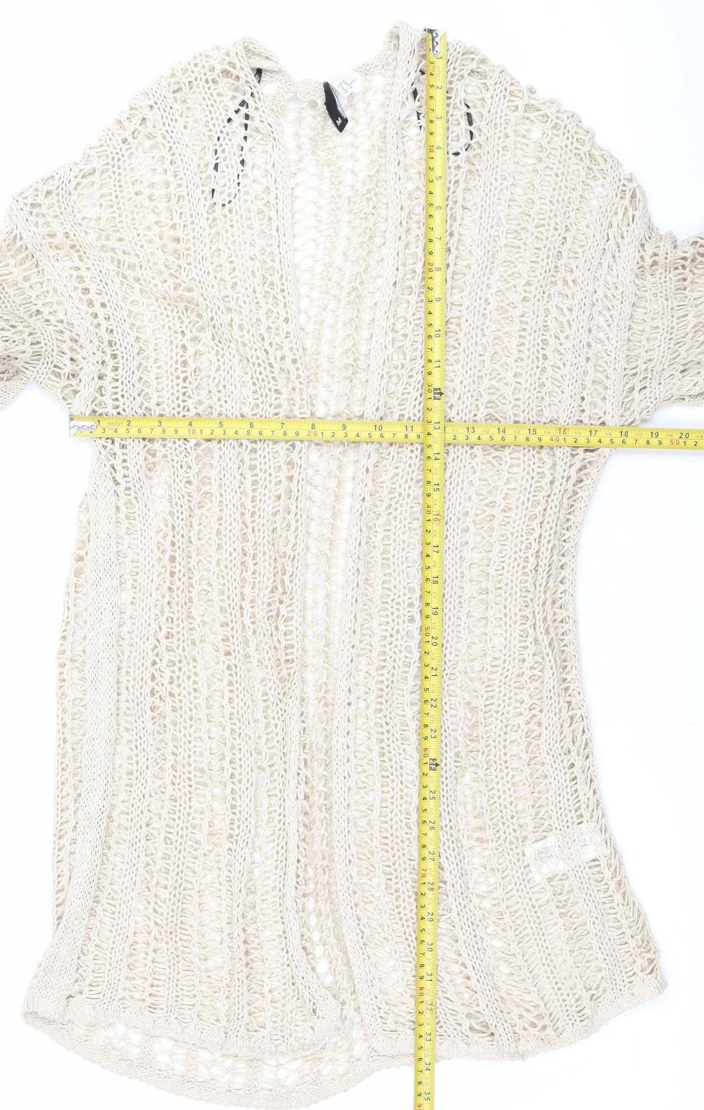 Womens UK Size M H&M Beige Cardigan Jumper